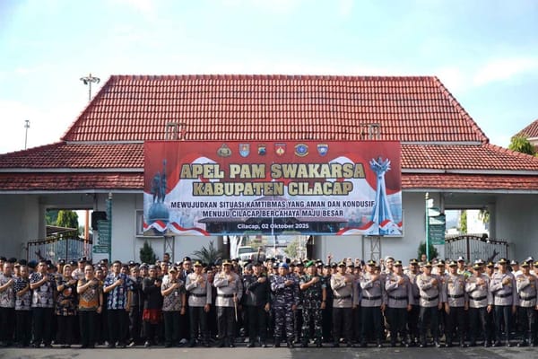 Apel Pam Swakarsa 2025 di Cilacap, Pemkab dan Polresta Komit Jaga Kondusivitas Daerah