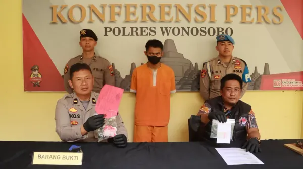 Bawa 7 Paket Sabu, Residivis Kasus Pencurian Ditangkap Satresnarkoba Wonosobo