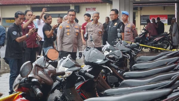 Belasan Motor Hasil Curanmor Diserahkan Kembali oleh Polres Purbalingga