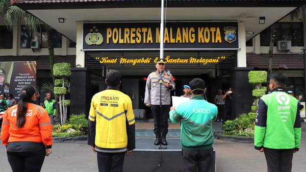 Deklarasi Kamtibmas Bersama Ojol, Polresta Malang Kota Tegaskan Komitmen Jaga Kedamaian