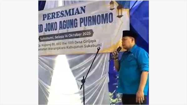 Diresmikan AKBP Dr. Joko Agung Purnomo, Masjid Baru di Sukabumi Jadi Pusat Persaudaraan Umat