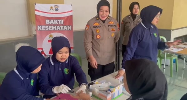 HUT ke-77, Polwan Gelar Pemeriksaan Kesehatan Gratis sebagai Wujud Pengabdian
