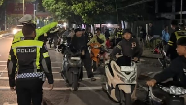 Patroli Blue Light Polresta Malang Kota Amankan Ratusan Kendaraan Terduga Balap Liar