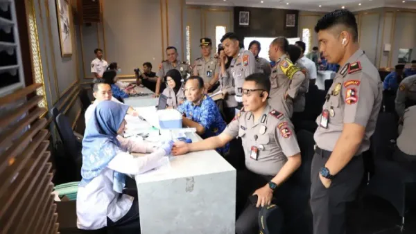 Peringati HKN 2025, Polresta Malang Kota Gelar Donor Darah dan Kumpulkan Puluhan Kantong