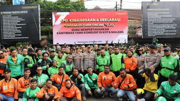 Perkuat Keamanan Kota, Polresta Malang Kota Gandeng Ojol Jadi Mitra Informasi Lapangan