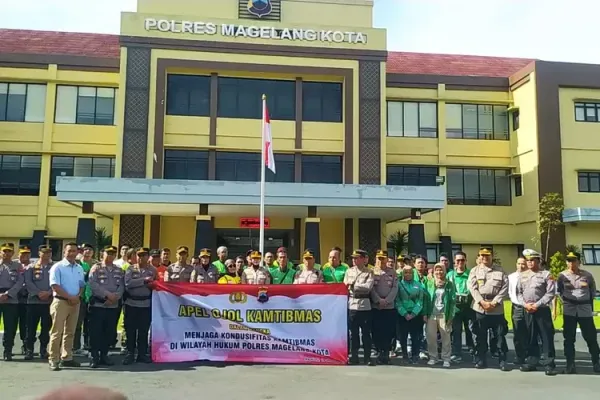 Polres Magelang Kota Gandeng Pengemudi Ojol Jaga Keamanan Lewat Apel Bersama