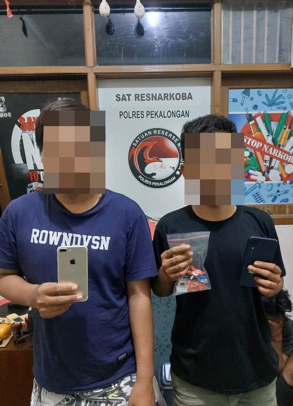 Polres Pekalongan Bekuk Dua Pengedar Sabu, Sita Barang Bukti 9,62 Gram