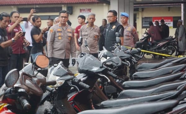 Polres Purbalingga Ungkap 25 Kasus Curanmor, Dua Pelaku Ditahan dan 18 Motor Disita