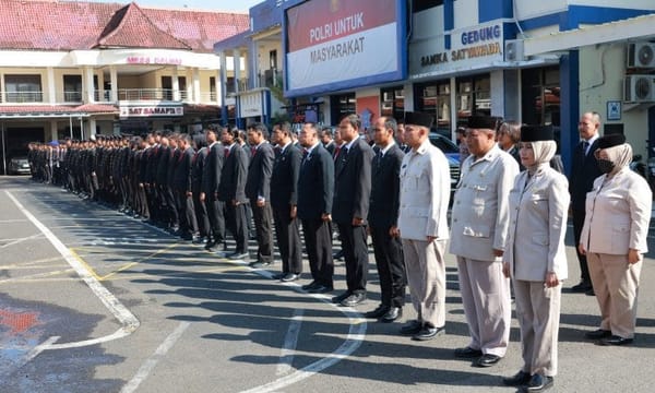 Polresta Cilacap Gelar Upacara Hari Kesaktian Pancasila, Teguhkan Jiwa Nasionalisme