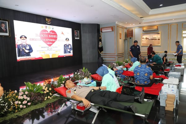 Polresta Malang Kota dan Serdik Sespimma Peduli Galang Donor Darah, Wujudkan Masyarakat Sehat