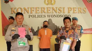 Residivis Narkoba di Glandang Kembali Ditangkap Polres Wonosobo dengan Barang Bukti Sabu