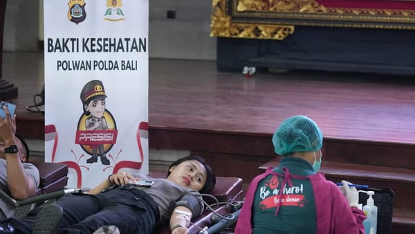 Sambut HUT Polwan ke-77, Polwan Polda Bali Gelar Donor Darah