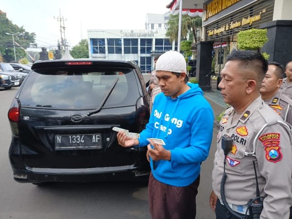 Satlantas Polresta Malang Kota Tindak Avanza yang Gunakan Lampu Silau