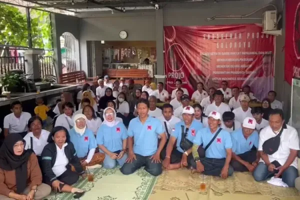 Tegaskan Dukungan, Projo Solo Raya Imbau Warga Tetap Tenang dan Tidak Terpengaruh Isu Miring