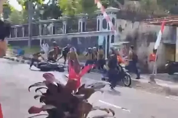 Viral! Tawuran Pelajar di Jalan Merbabu Boyolali Dekat Rumah Dinas Bupati