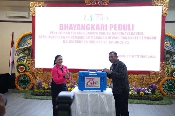 Waketum Bhayangkari Kampanye Rabies 350 Ekor Hewan Ikut Vaksin Di Polres Buleleng