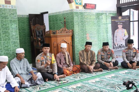 “Lapor Ngabuburit Bli” Kapolres Jembrana Di Masjid Baitus Sholihin Dangintukadaya
