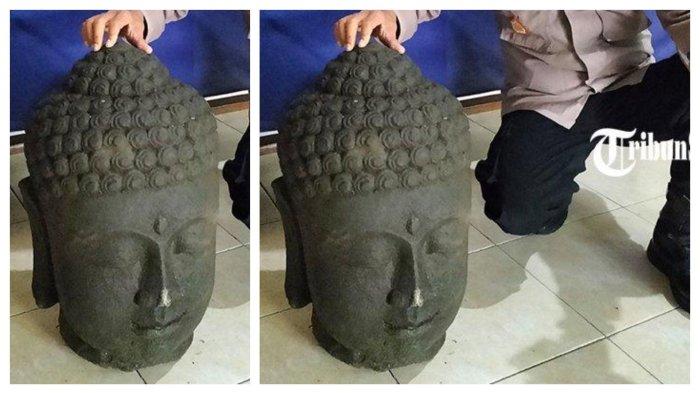 Hendak Mancing Warga Boyolali Temukan Patung Kepala Budha di Sungai