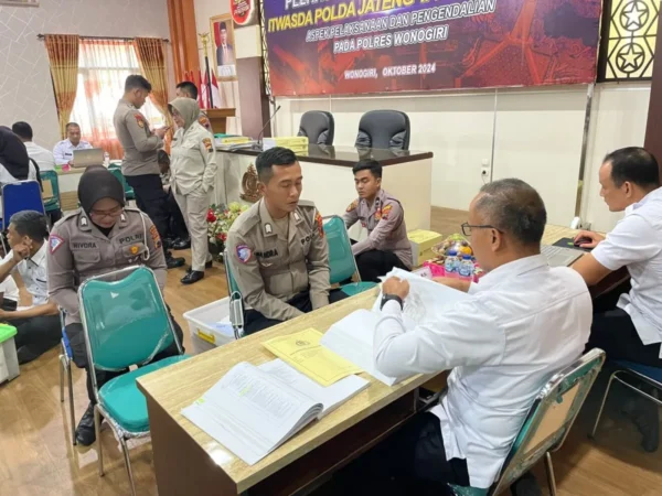 Audit Kinerja Polres Wonogiri, Tim Irwasda Polda Jateng Fokus pada