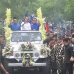 Pawai Jokowi dan Luthfi-Yasin di Tegal Disambut Meriah Warga